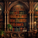 Backdrop Library 3m x 6m (Foldable)