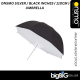 Onsmo Silver/ Black 40 inches (110cm) Umbrella 