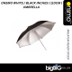 Onsmo White/ Black 2 in 1 40 inches (110cm) Umbrella 