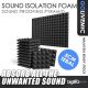 GoliveMic Pyramid Soundproof Sponge 25cm x 25cm x 5cm Absorption Panel Recording Studio Acoustic Foam Soundproof Foam -Black