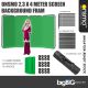 Onsmo 2.3Mx4M Screen Background Frame Backdrop Kit With Collapsible Stand Duty With Screen Stand Heavy Duty Kit for Live Streaming