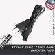 2 Pin - 1.5 m Power Cable / AC Cable Cord for Charger (Malaysia Plug)