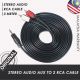 3M Gold-Plated 3.5mm Stereo Audio Aux to 2 RCA Cable