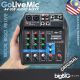 (M'sia READY STOCK) GOLIVEMIC A4 4 channel Audio Mixer with Bluetooth and USB
