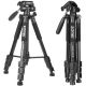 ZOMEI Q111 Profesional Lightweight High Quality Aluminium Tripod Stand for DSLR, Mirrorless Camera, Videocam, SmartPhone - Black
