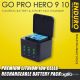 EDR Go Pro Hero 9 10 Black Cameras Battery and 3-Port Fast Charger for GoPro Action Sports Camera by Enduro Batt - Tripple Charger Only