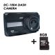 Golive Dashcam DC-100A Car Dashboard Camera camcorder Front & Rear Camera Full HD - camera + 8GB SD CARD