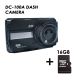 Golive Dashcam DC-100A  Car Dashboard Camera camcorder Front & Rear Camera Full HD - camera + 16GB SD CARD