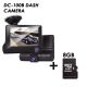 Golive Dashcam DC-100B Car Dashboard Camera camcorder Front & Rear Camera Full HD - camera + 8GB SD CARD