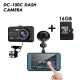 Golive DC-100C 4 INCH HD IPS LCD Screen Dual-lens 1080p Car Recorder Dash Camera with G-Sensor and Rearview Camera - camera + 16 GB card