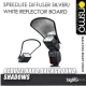 Onsmo 2 in 1 Universal Bounce Card DSLR Flash Speedlite Diffuser Silver / White Reflector Board Soft Light