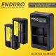 Enduro EN-EL15 LCD Dual Charger with 2 x Batteries Combo Package (New)