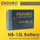 Enduro NB-13L Rechargable and Replacement Battery for Canon G1 X, G5 X, G7 X, G9 X and SX Series