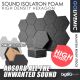 Golivemic Foam HD 12 Pcs Hexagon Acoustic Panels Beveled Edge Sound Proof Foam Panels,Sound Proofing Padding for Studio
