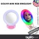 Golive Mini RGB Selfie Ringlight With Mirror (MS-3) Universal Clip for Handphone and Selfie Live, Make up photo shooting