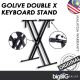 Golive Portable Single/Double X Music Piano Keyboard Stand for Digital piano, Keyboard , Stage Performmence
