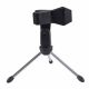 Golivemic Mini Desktop Microphone Table Tripod Stand with Clamp (Suitable for all mics, BM-800)