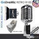 Golivemic Podpro Retro R100 Metal Professional Vocal Dynamic Vintage Microphone For Karaoke Recording Studio KTV Jazz - mic only ( silver chrome )