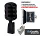Golivemic Podpro Retro R100 Metal Professional Vocal Dynamic Vintage Microphone For Karaoke Recording Studio KTV Jazz - matte black