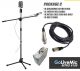 Golivemic Podpro Retro R100 Metal Professional Vocal Dynamic Vintage Microphone For Karaoke Recording Studio KTV Jazz - Mic, XLR and Floorstand ( silver chrome )