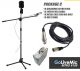 Golivemic Podpro Retro R100 Metal Professional Vocal Dynamic Vintage Microphone For Karaoke Recording Studio KTV Jazz - MIc, XLR and Floorstand ( matt black )