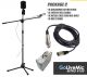 Golivemic Podpro Retro R100 Metal Professional Vocal Dynamic Vintage Microphone For Karaoke Recording Studio KTV Jazz - mic, 3.5mm and floor stand ( matt black )