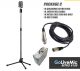 Golivemic Podpro Retro R100 Metal Professional Vocal Dynamic Vintage Microphone For Karaoke Recording Studio KTV Jazz - Mic, 3.5mm and floor stand ( silver chrome ) 