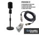 Golivemic Podpro Retro R100 Metal Professional Vocal Dynamic Vintage Microphone For Karaoke Recording Studio KTV Jazz - Mic, XLR and Table Stand ( matt black )
