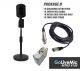Golivemic Podpro Retro R100 Metal Professional Vocal Dynamic Vintage Microphone For Karaoke Recording Studio KTV Jazz - Mic, 3.5mm and table stand ( matt black )