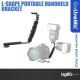 GoLiveMic L-Shape Portable Handheld Bracket for LED Flash Light Camera Mini DV Camcorder with Hot Shoe Mount