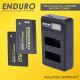 Enduro Li90-B LCD Dual Charger with 2 x Batteries Combo Package