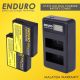 Enduro LP-E10 LCD Dual Charger with 2 x Batteries Combo Package (New)