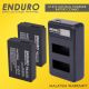 Enduro LP-E12 LCD Dual Charger with 2 x Batteries Combo Package (New)