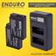 Enduro LP-E17 LCD Dual Charger with 2 x Batteries Combo Package (New)