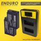 Enduro LP-E17 LCD Dual Charger with 2 x Batteries Combo Package (New)