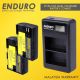 Enduro LP-E6 LCD Dual Charger with 2 x Batteries Combo Package (New)