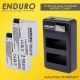 Enduro LP-E8 LCD Dual Charger with 2 x Batteries Combo Package (New)
