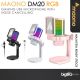 MAONO DM20 RGB Gaming Usb Microphone With Noise Cancelling with Mic Gain,RGB Light,One key mute and 3.5mm monitor headphone jack for PC,Gaming,Recording - Black