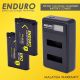 Enduro NP-BX1 LCD Dual Charger with 2 x Batteries Combo Package (New)