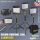 Onsmo Lumipanel PRO 1200 (3 Light kit) Advance LED light kit for live stream, Videography and Pro Setup