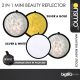 Onsmo Photography Mini Reflector 30cm 2 in 1 Collapsible Multi-Disc Light Reflector with Bag Gold Silver & White Silver