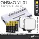 ONSMO Lumipocket B20 /VL-01 Mini Vlog LED fill light 5W 6500K 49-LED light 3 Hotshoe Mount for DSLR and Mobile Phone - 8 battery 2 light kit