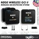 RØDE Rode Wireless GO II 2-Person Compact Digital Wireless Omni Lavalier Microphone System/Recorder Kit (2.4 GHz, Black)