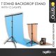 (NEW) Onsmo T Stand Backdrop Stand with Clamps for Photography Background