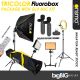 SPECIAL PROMO - Onsmo TriColor Fluorobox LED Studio Light Kit with Golive GL9 Wireless Microphone for Live Streaming and Videography (Malaysia Plug)