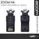 Zoom H6 All Black 6-Input / 6-Track Portable Handy Recorder with Single Mic Capsule (Black)