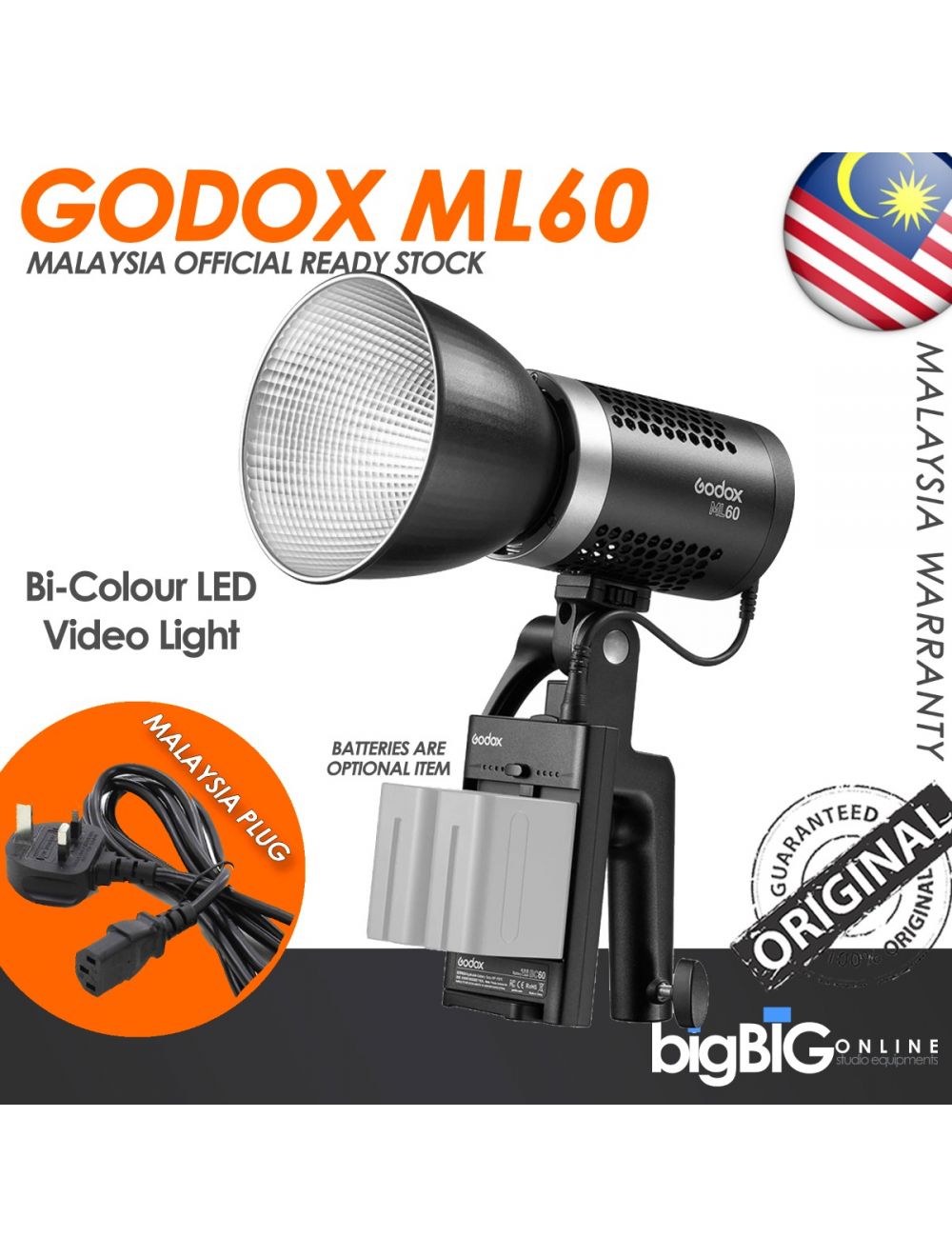 Bigbig Studio Lighting Equipment Malaysia Godox ML60 & ML60 Bi
