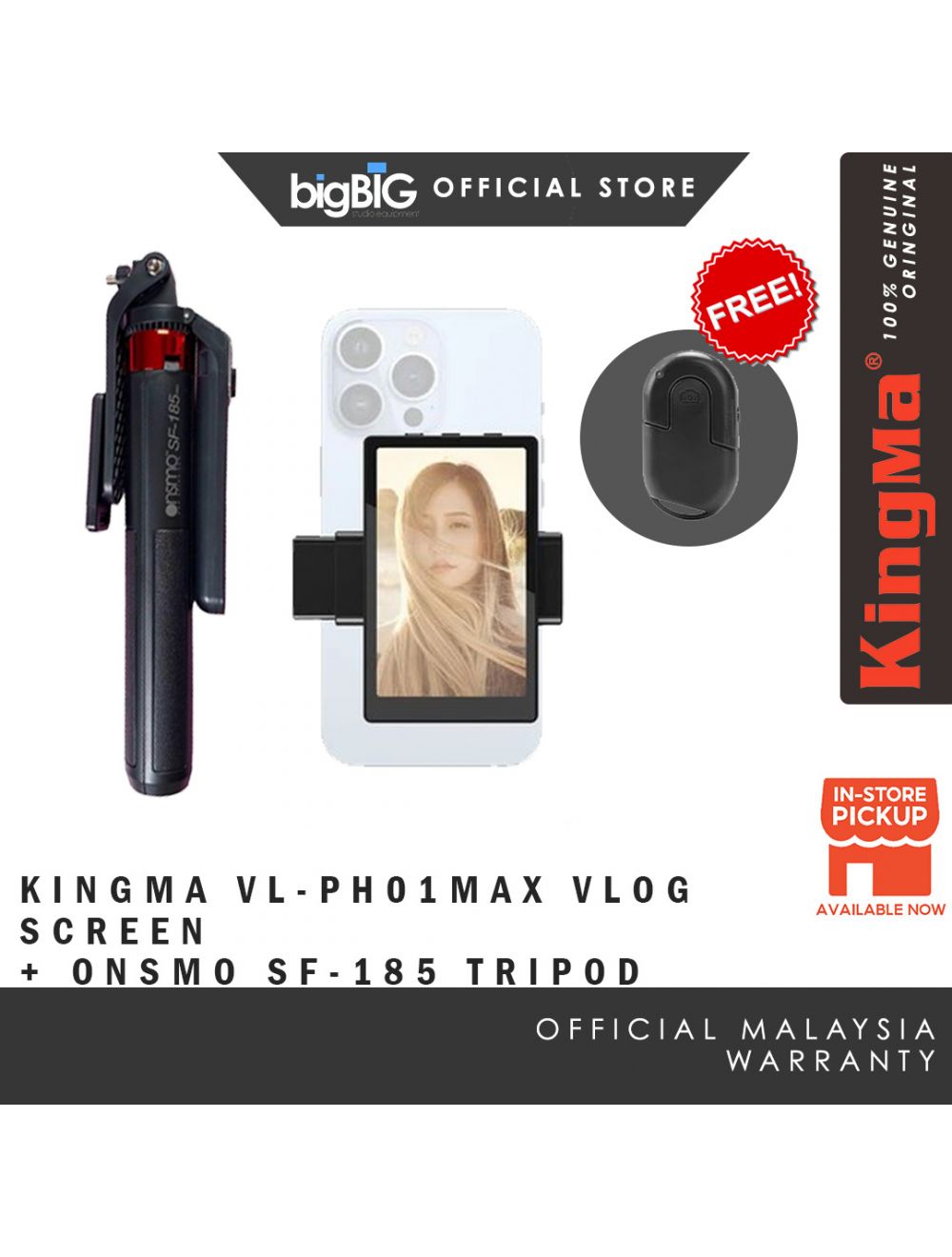 Bigbig Studio Lighting Equipment Malaysia KingMa VL-PH01