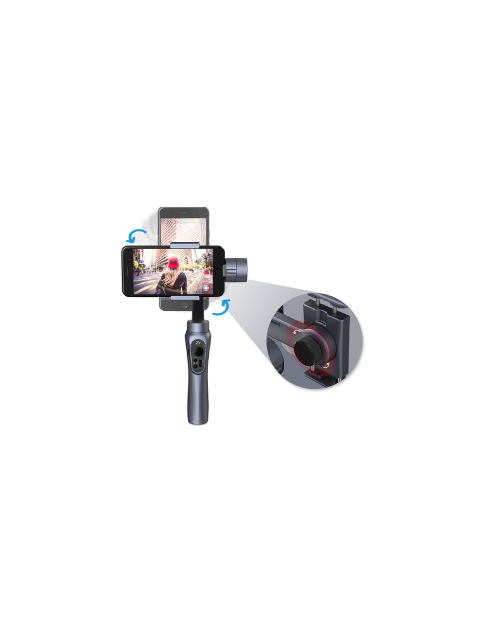 Zhiyun-Tech Smooth-Q Smartphone Gimbal outlet (Jet Black) With A Case.